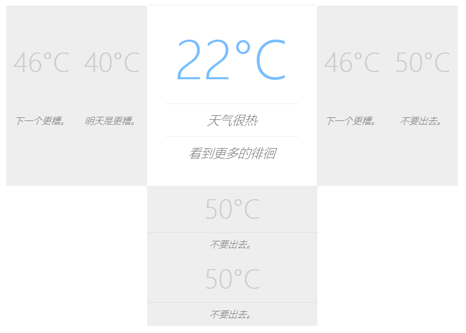 jQuery动画展开天气预报特效