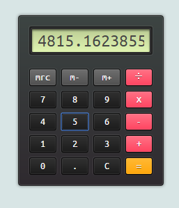 html5+css3计算器样式代码