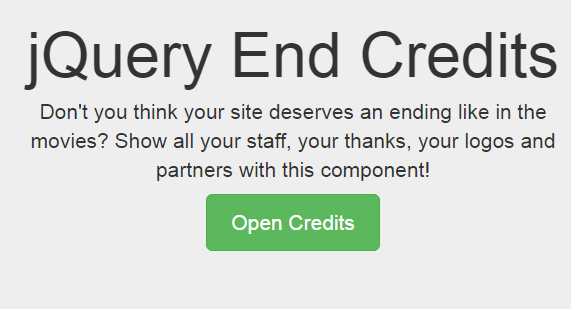 电影结尾插件jQuery End Credits js代码