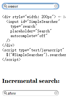 safari浏览器jquery搜索框效果js代码