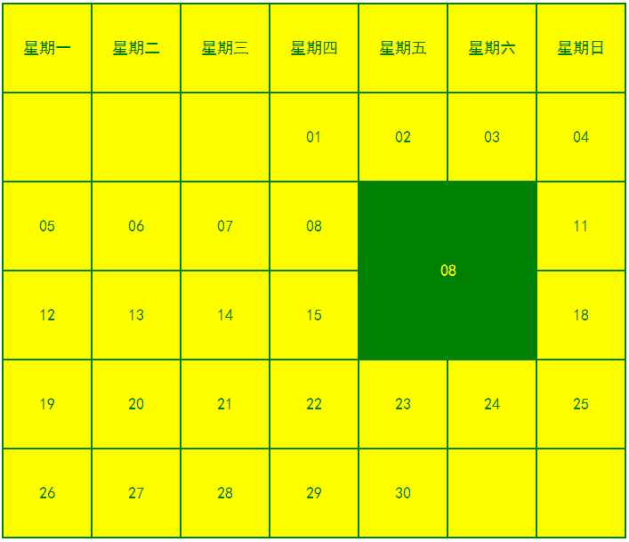 jQuery鼠标滑过日历弹出备注信息代码