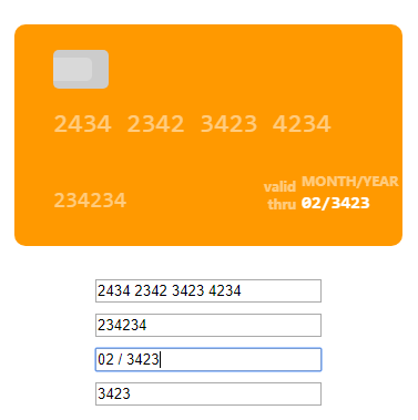 jquery信用卡验证插件Card js代码