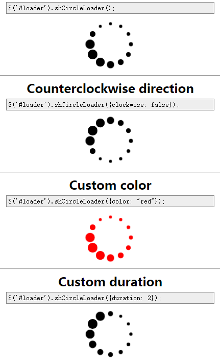 jQuery加载动画插件shCircleLoader js代码