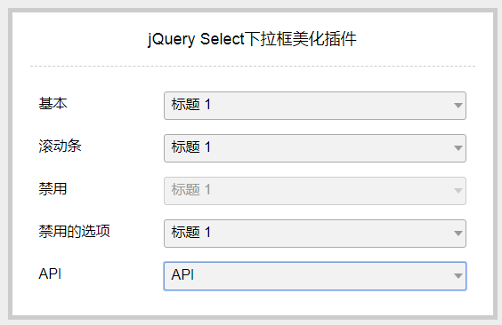 jQuery Select下拉框美化插件js代码