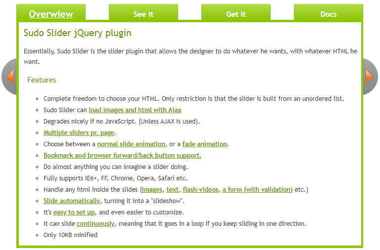 jQuery sudoSlider插件轮播滚动切换特效代码