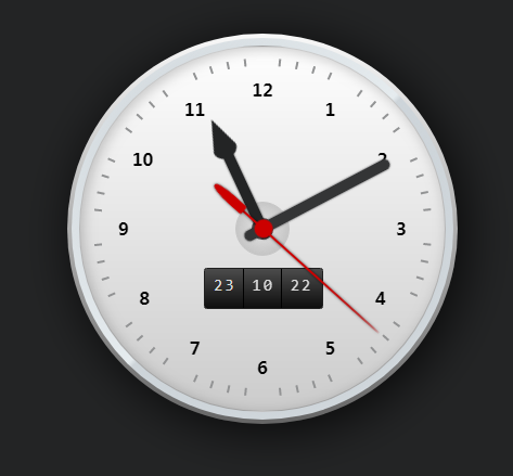 css3精致时钟效果特效代码