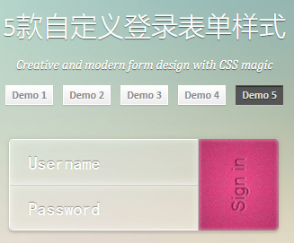 5款自定义登录表单样式特效代码