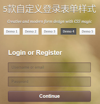 5款自定义登录表单样式特效代码