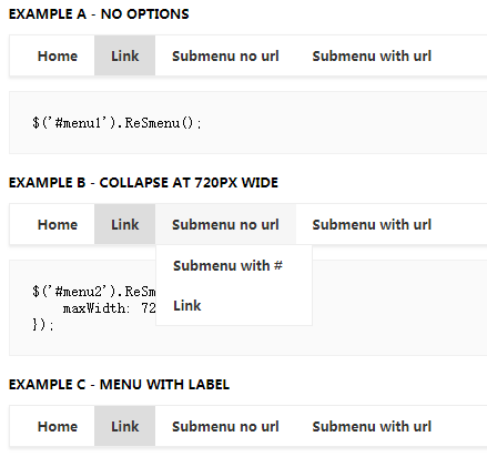 jQuery ReSmenu下拉菜单特效代码