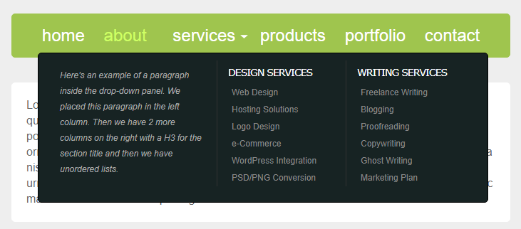 jquery+css3绿色下拉菜单特效代码